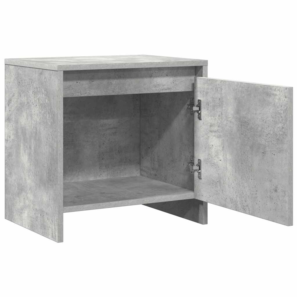 Nattbord 2 stk betonggrå 45x34x44,5 cm konstruert tre