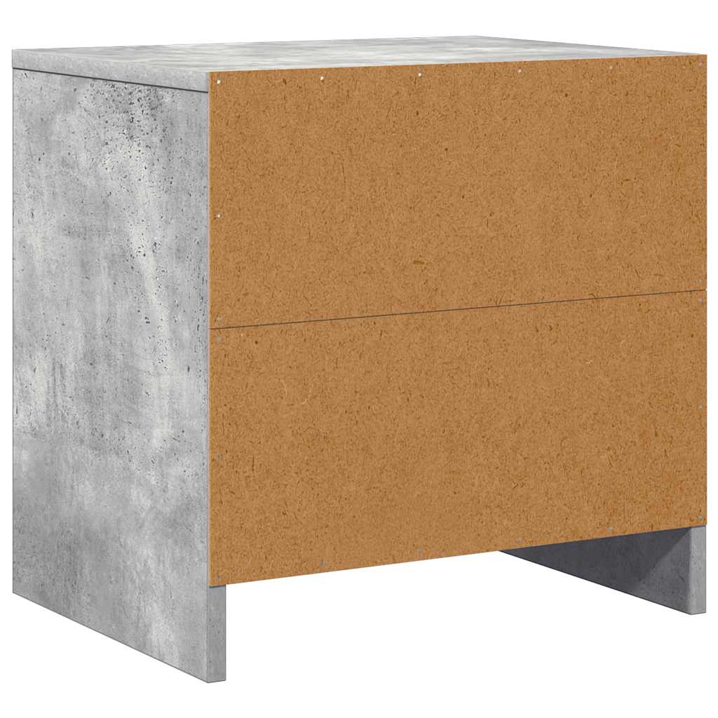 Nattbord 2 stk betonggrå 45x34x44,5 cm konstruert tre