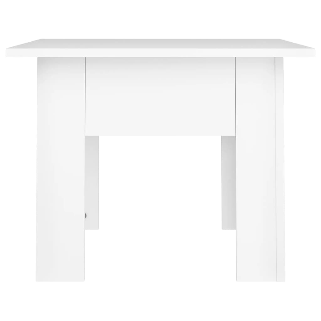 Salongbord høyglans hvit 55x55x42 cm konstruert tre