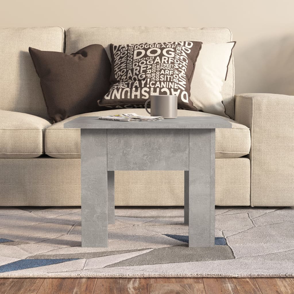 Salongbord betonggrå 55x55x42 cm konstruert tre