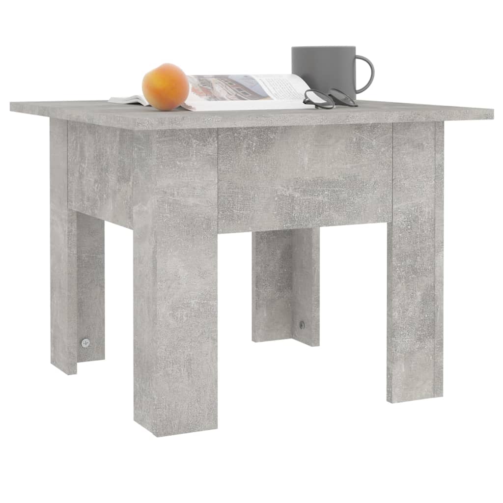 Salongbord betonggrå 55x55x42 cm konstruert tre
