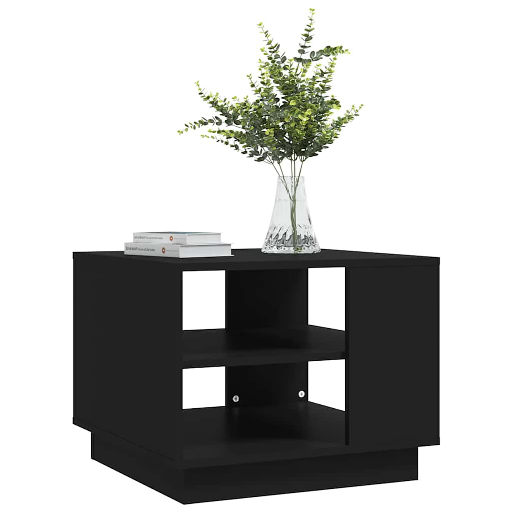 Salongbord svart 55x55x43 cm konstruert tre