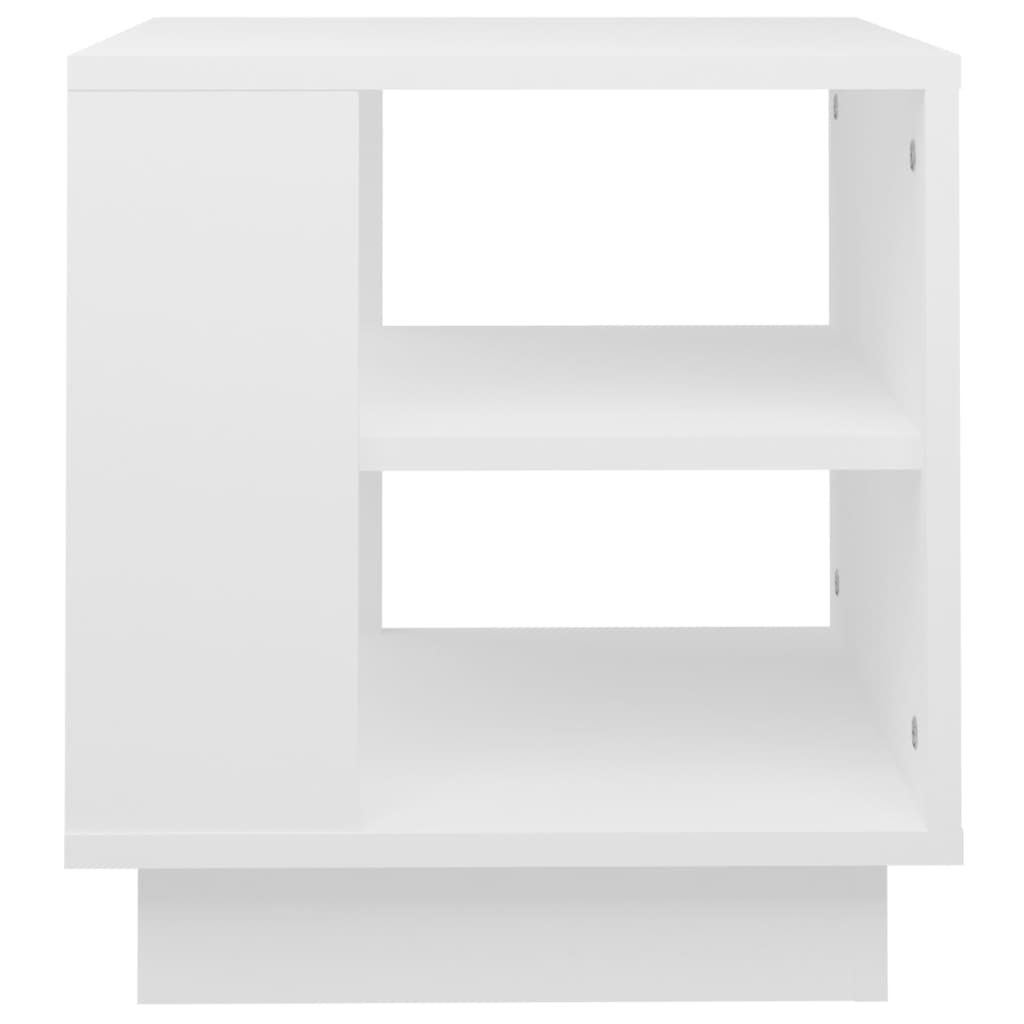 Salongbord hvit 40x40x43 cm konstruert tre
