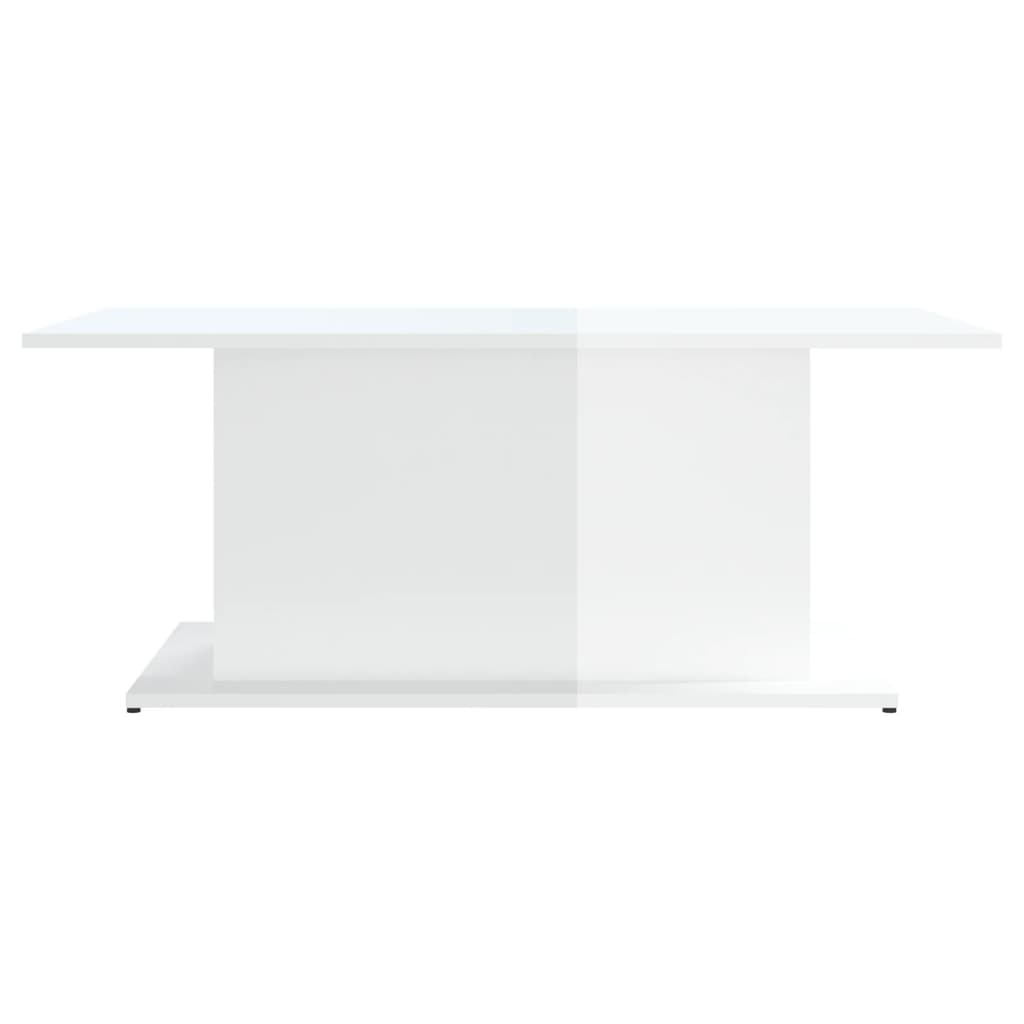 Salongbord høyglans hvit 100x49,5x31 cm konstruert tre
