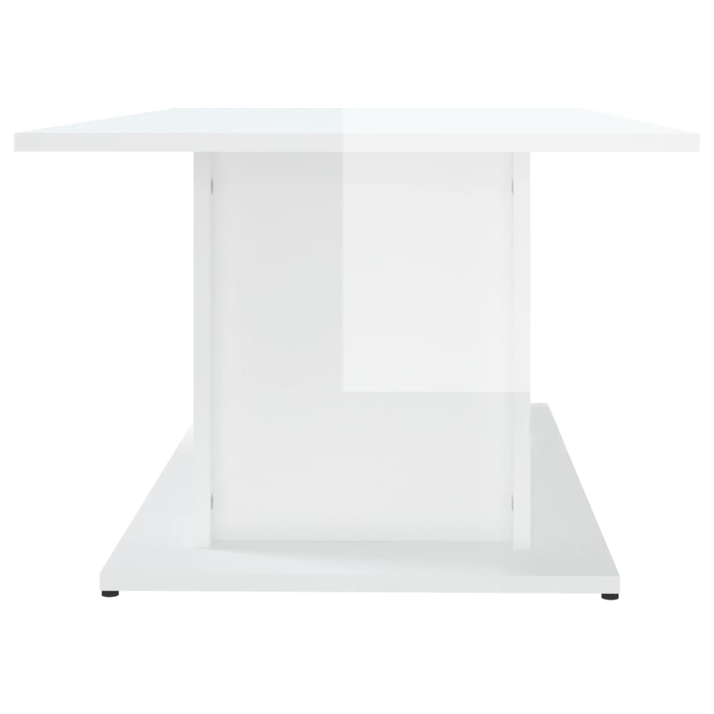 Salongbord høyglans hvit 100x49,5x31 cm konstruert tre
