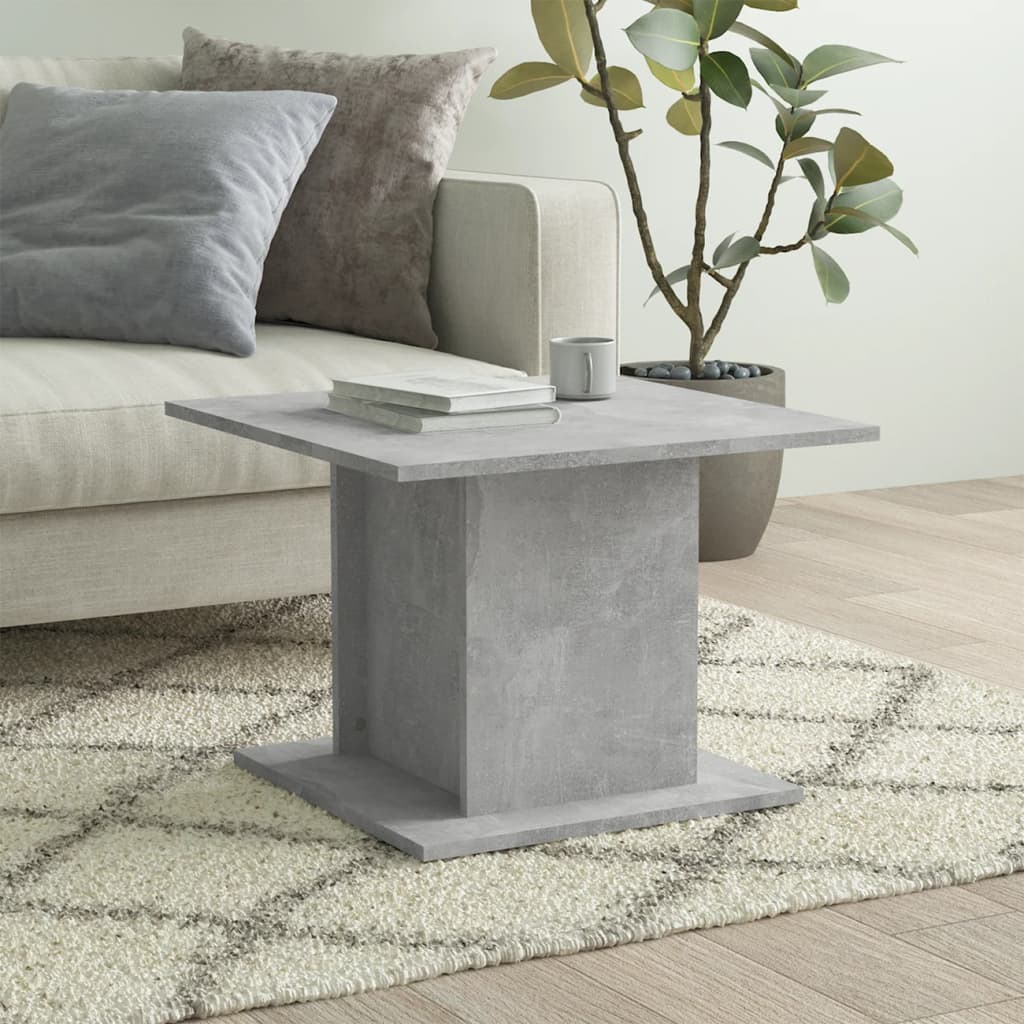 Salongbord betonggrå 55,5x55,5x40 cm konstruert tre