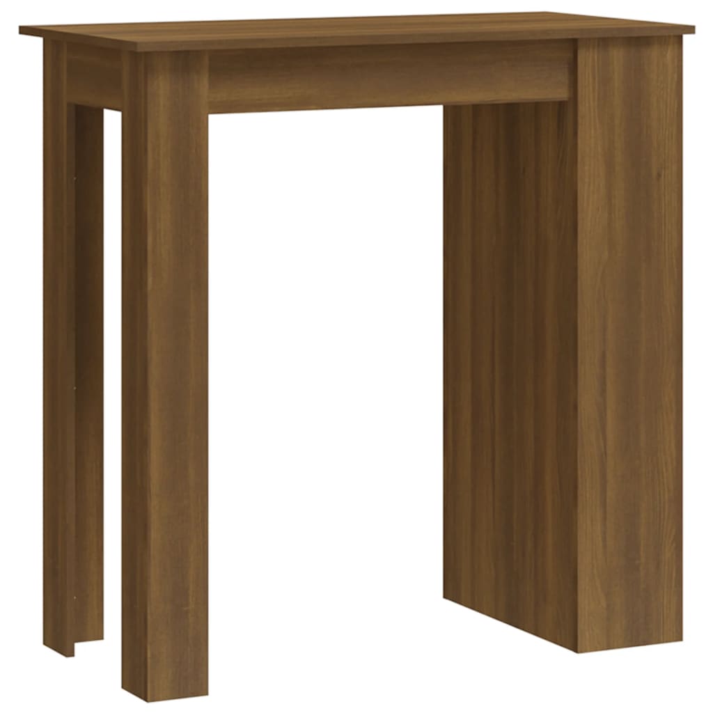 Barbord med oppbevaring brun eik 102x50x103,5 cm konstruert tre