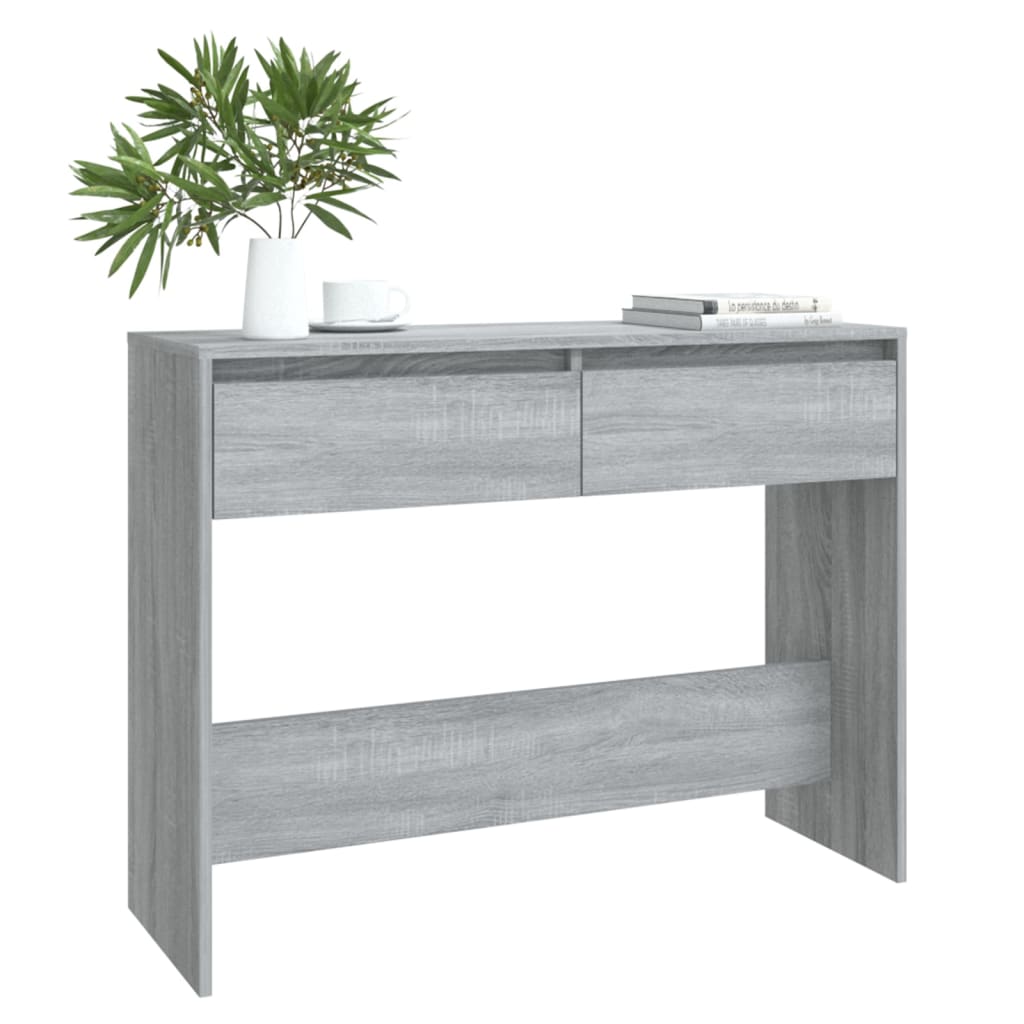 Konsollbord grå sonoma 100x35x76,5 cm konstruert tre