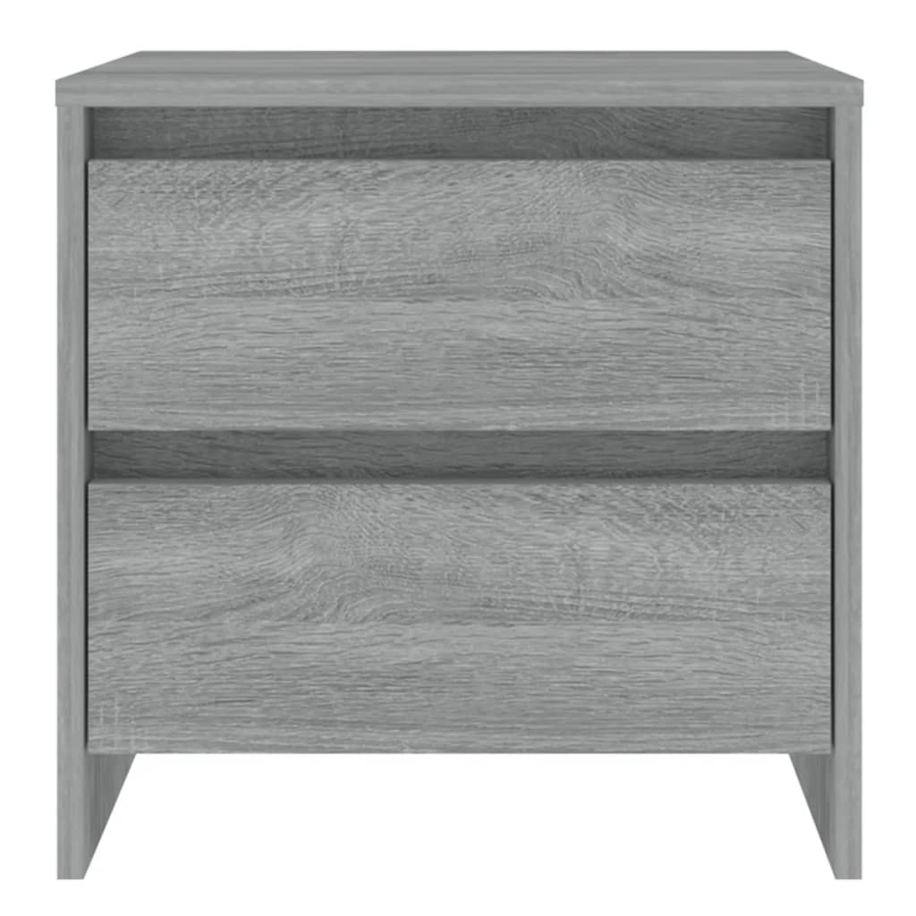 Nattbord 2 stk grå sonoma eik 45x34,5x44,5 cm konstruert tre