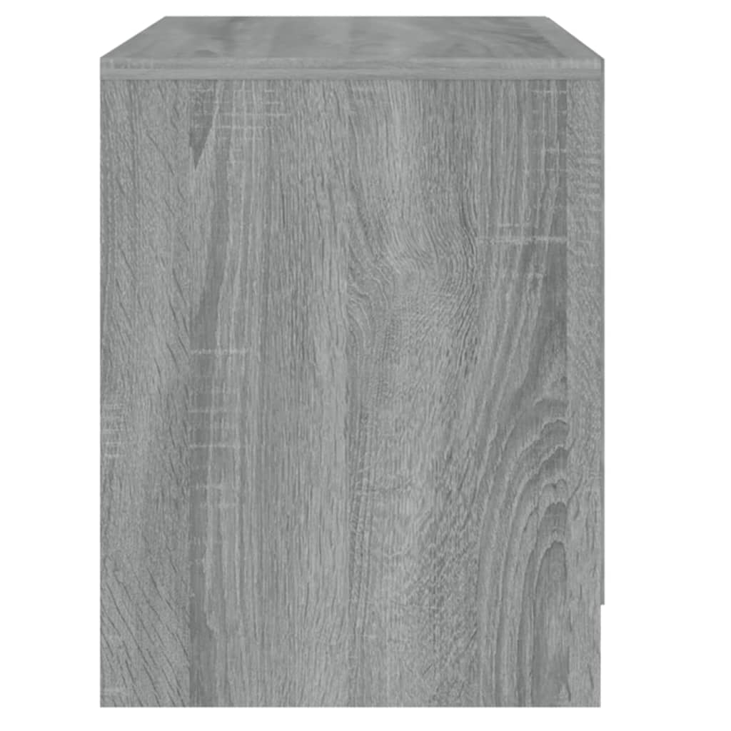 Nattbord 2 stk grå sonoma eik 45x34,5x44,5 cm konstruert tre