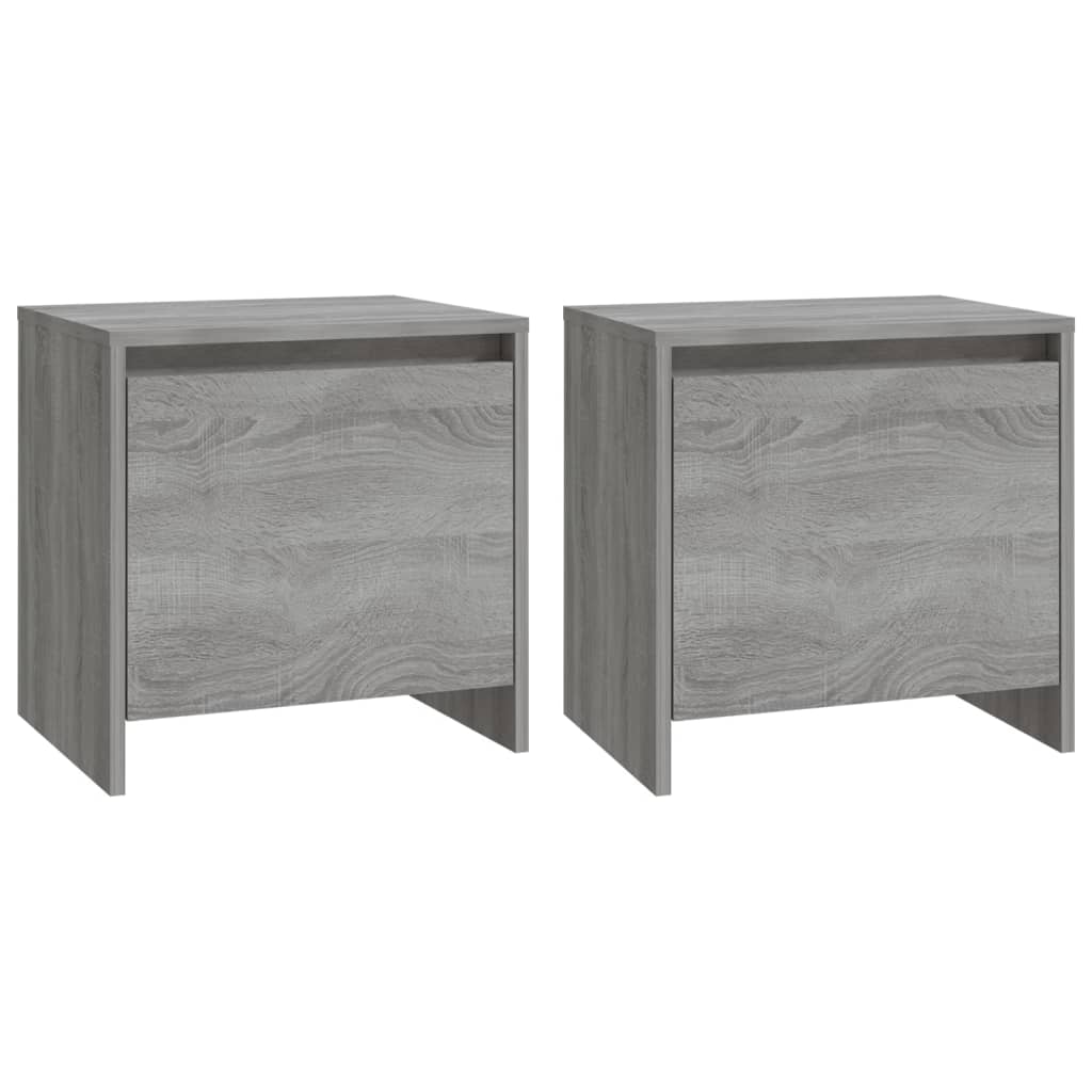 Nattbord 2 stk grå sonoma 45x34x44,5 cm konstruert tre