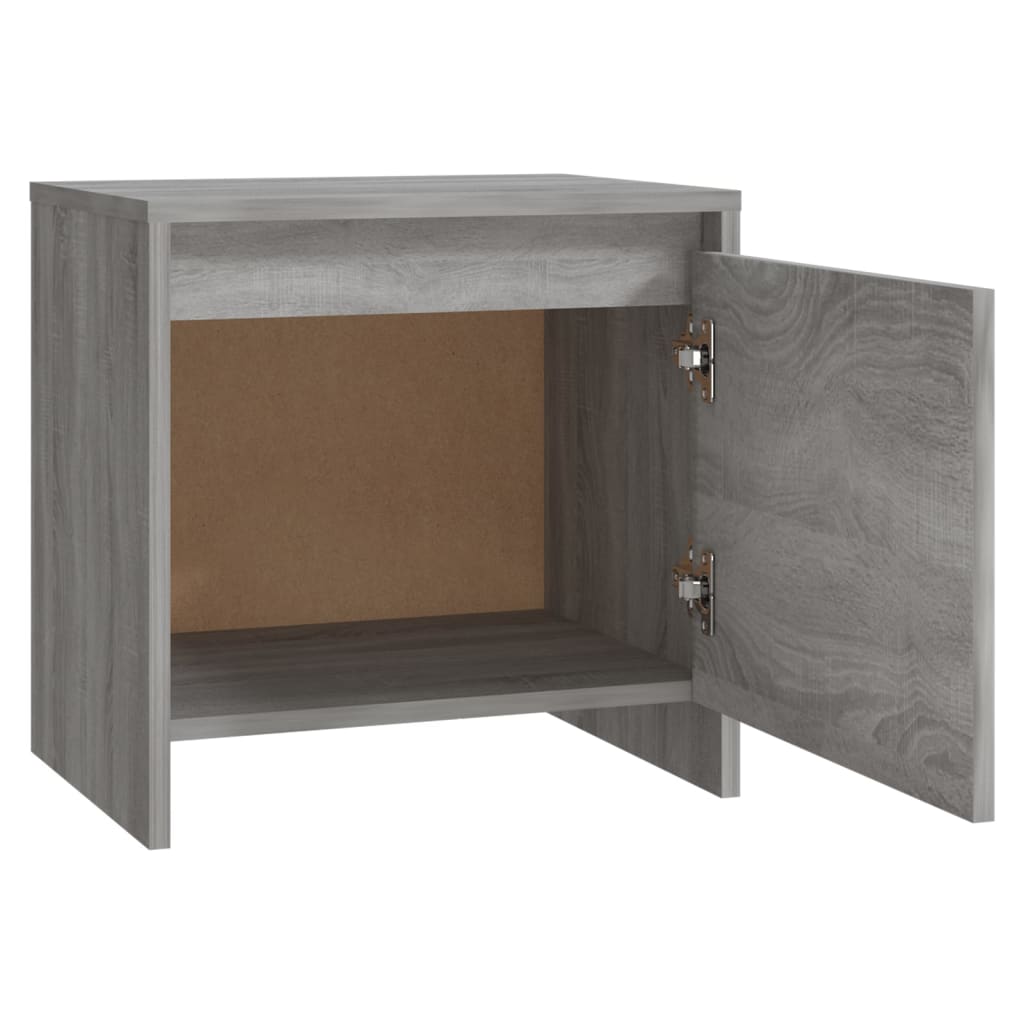 Nattbord 2 stk grå sonoma 45x34x44,5 cm konstruert tre