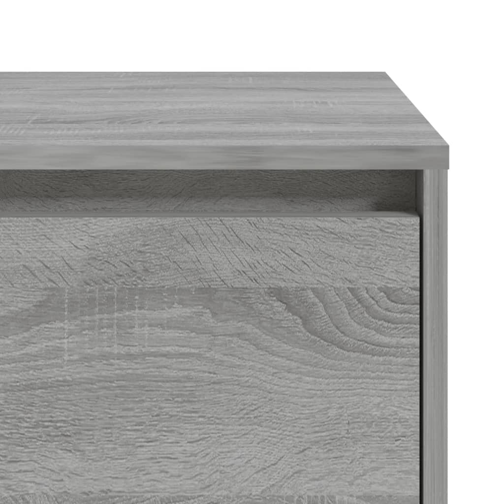 Nattbord 2 stk grå sonoma 45x34x44,5 cm konstruert tre