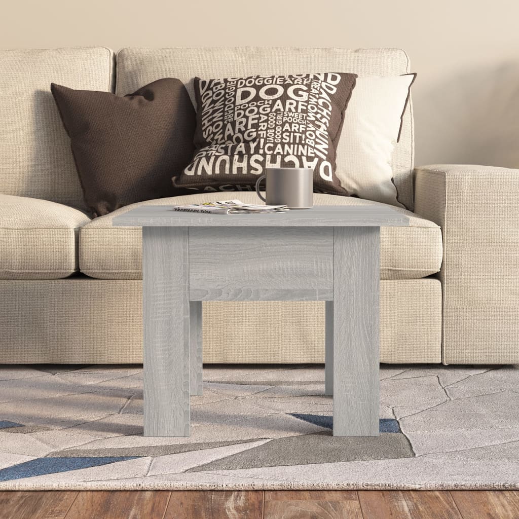 Salongbord grå sonoma eik 55x55x42 cm konstruert tre