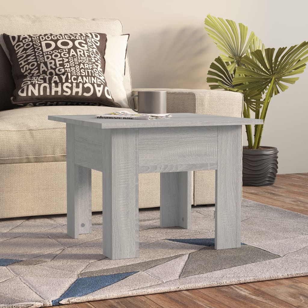 Salongbord grå sonoma eik 55x55x42 cm konstruert tre