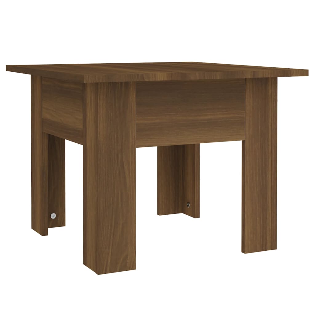 Salongbord brun eik 55x55x42 cm konstruert tre