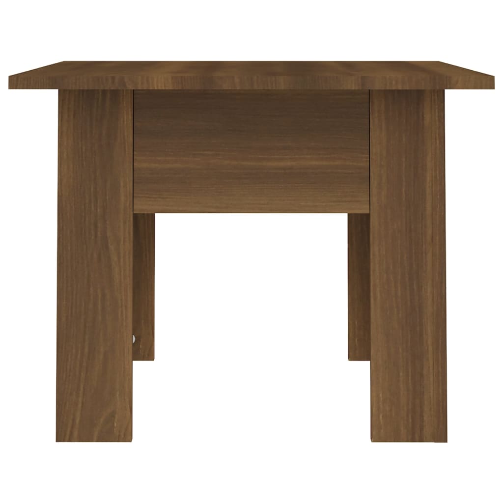 Salongbord brun eik 55x55x42 cm konstruert tre
