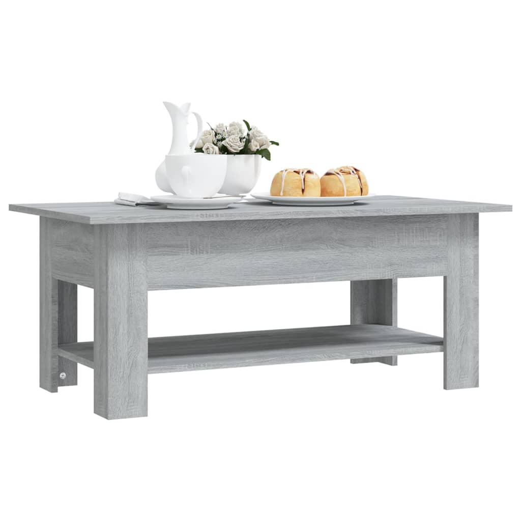 Salongbord grå sonoma 102x55x42 cm konstruert tre