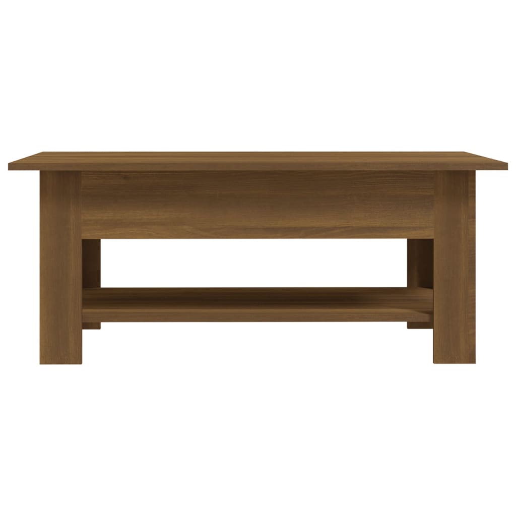 Salongbord brun eik 102x55x42 cm konstruert tre