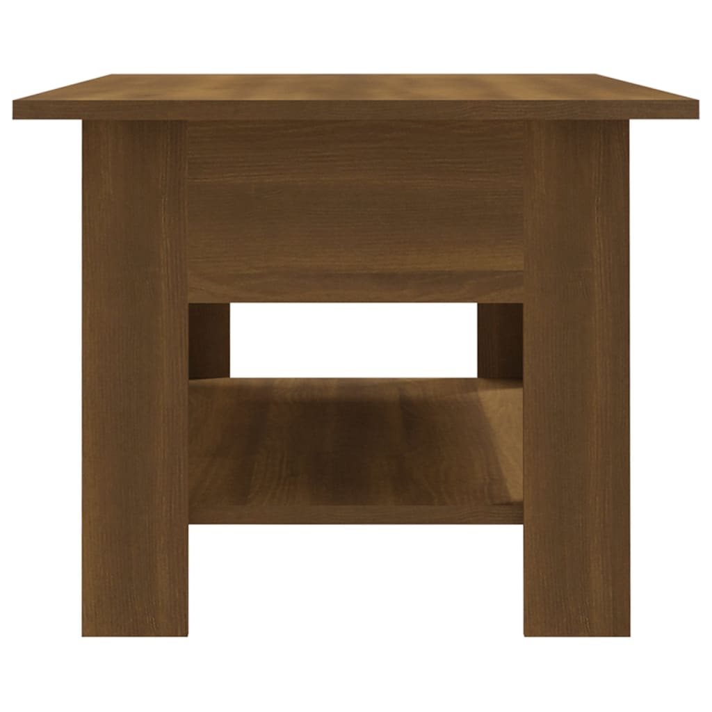 Salongbord brun eik 102x55x42 cm konstruert tre