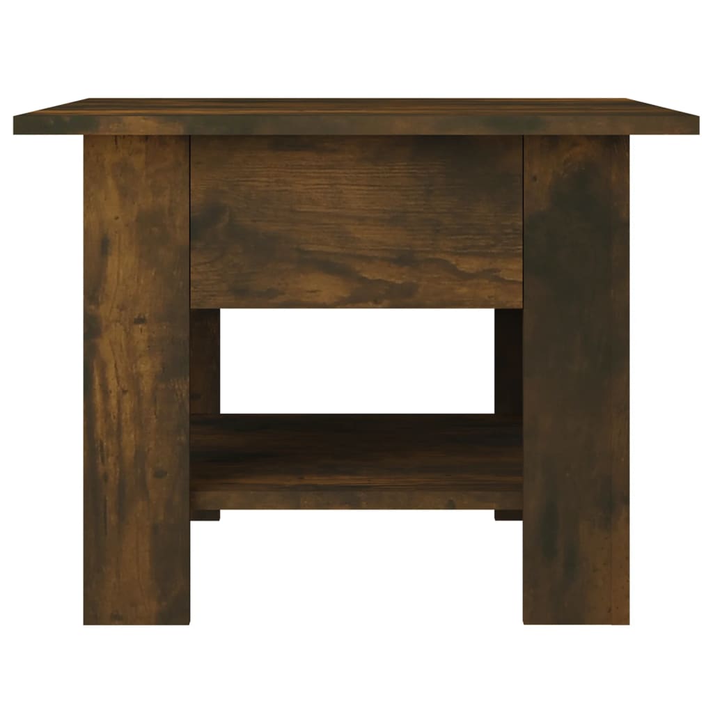 Salongbord røkt eik 55x55x42 cm konstruert tre