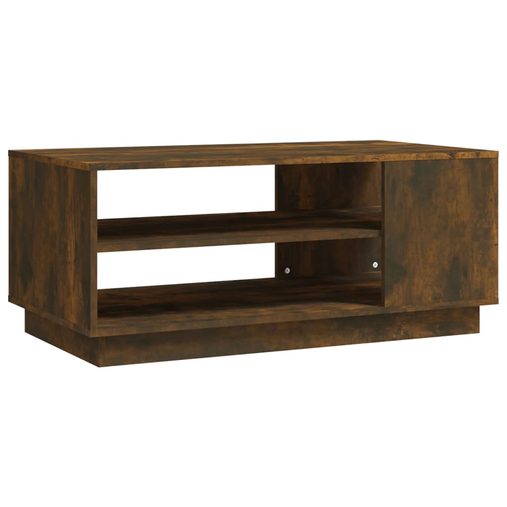 Salongbord røkt eik 102x55x43 cm konstruert tre