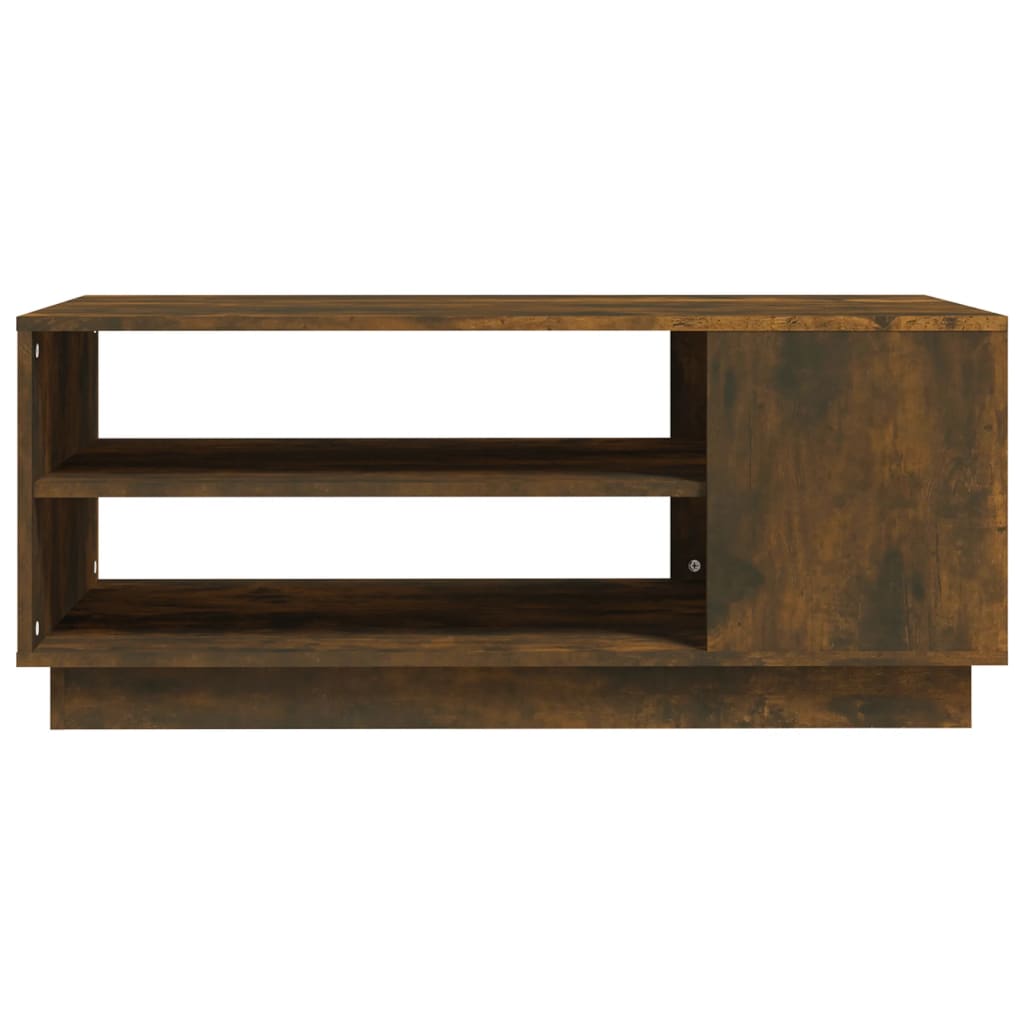 Salongbord røkt eik 102x55x43 cm konstruert tre
