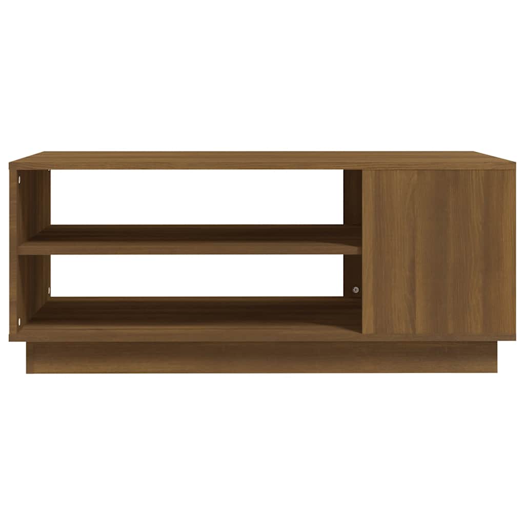 Salongbord brun eik 102x55x43 cm konstruert tre