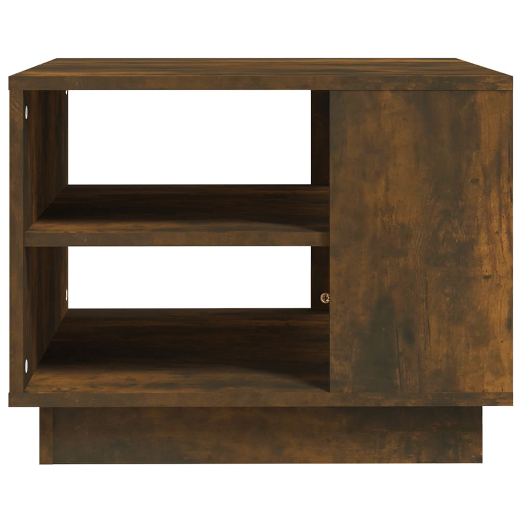 Salongbord røkt eik 55x55x43 cm konstruert tre