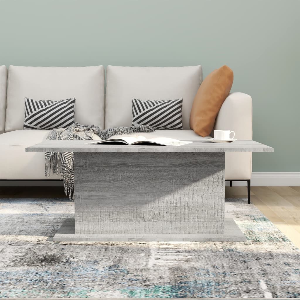 Salongbord grå sonoma 102x55,5x40 cm konstruert tre