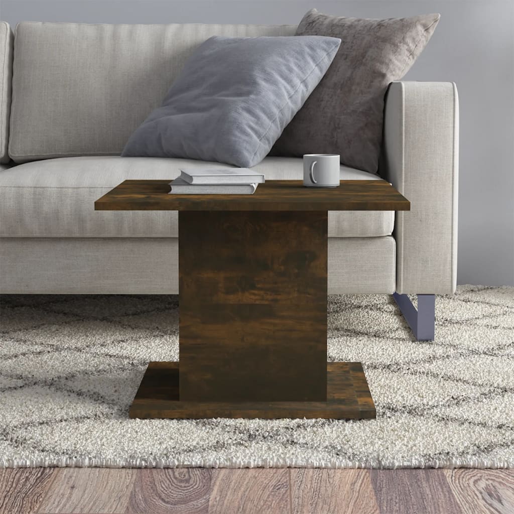 Salongbord røkt eik 55,5x55,5x40 cm konstruert tre