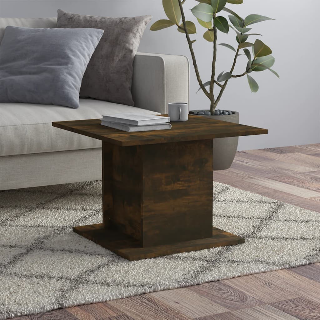 Salongbord røkt eik 55,5x55,5x40 cm konstruert tre