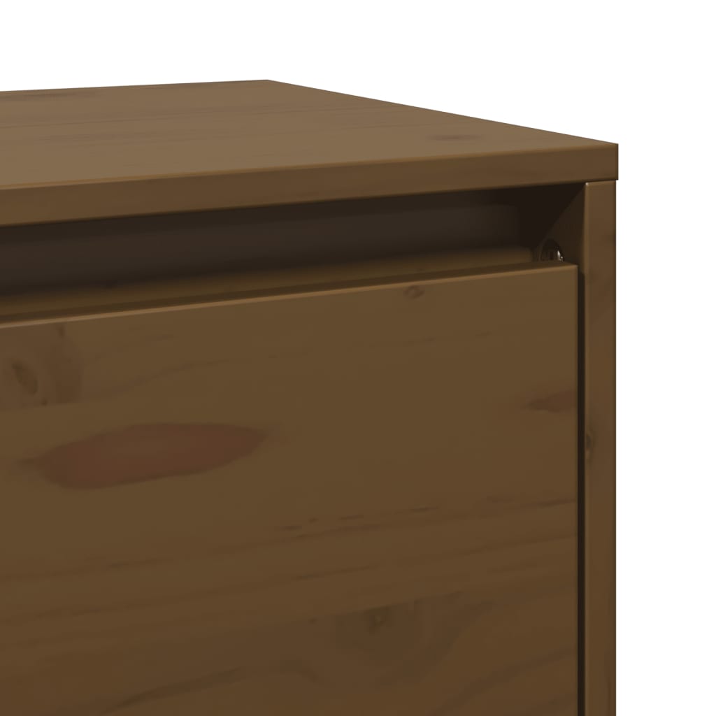 Veggskap honningbrun 45x30x35 cm heltre furu vidaXL