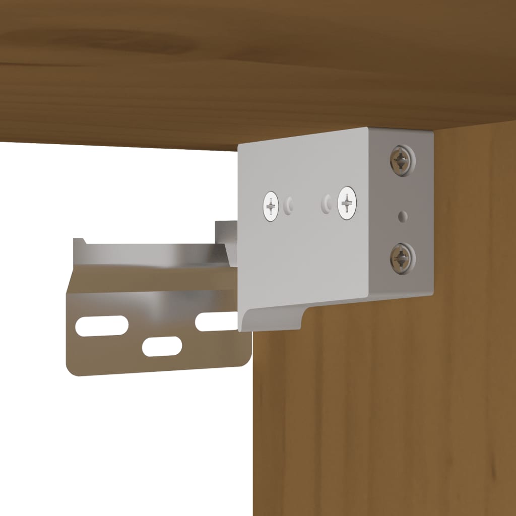 Veggskap honningbrun 45x30x35 cm heltre furu vidaXL