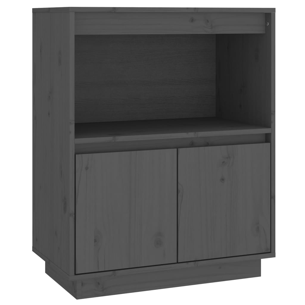 Skjenk grå 60x34x75 cm heltre furu