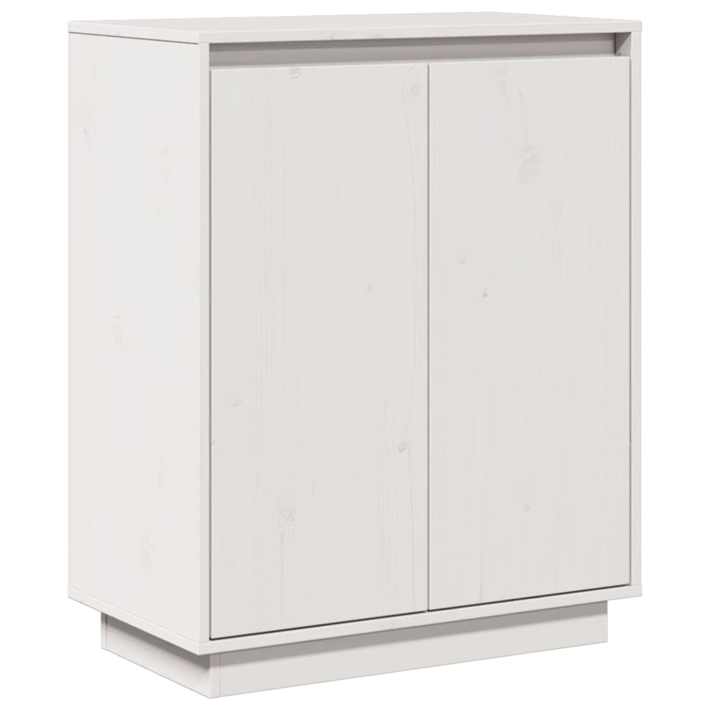 Skjenk hvit 60x34x75 cm heltre furu
