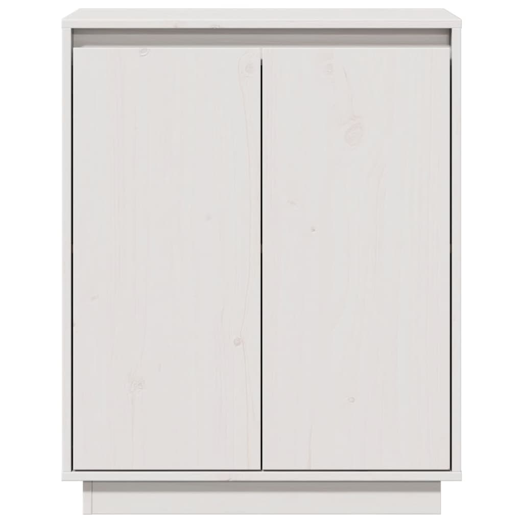 Skjenk hvit 60x34x75 cm heltre furu