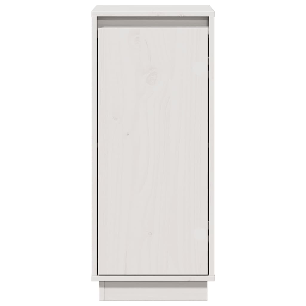 Skjenker 2 stk hvit 31,5x34x75 cm heltre furu