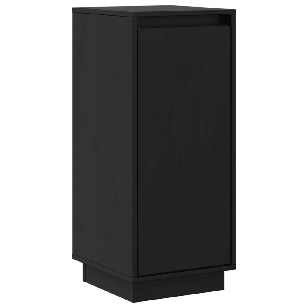 Skjenker 2 stk svart 31,5x34x75 cm heltre furu