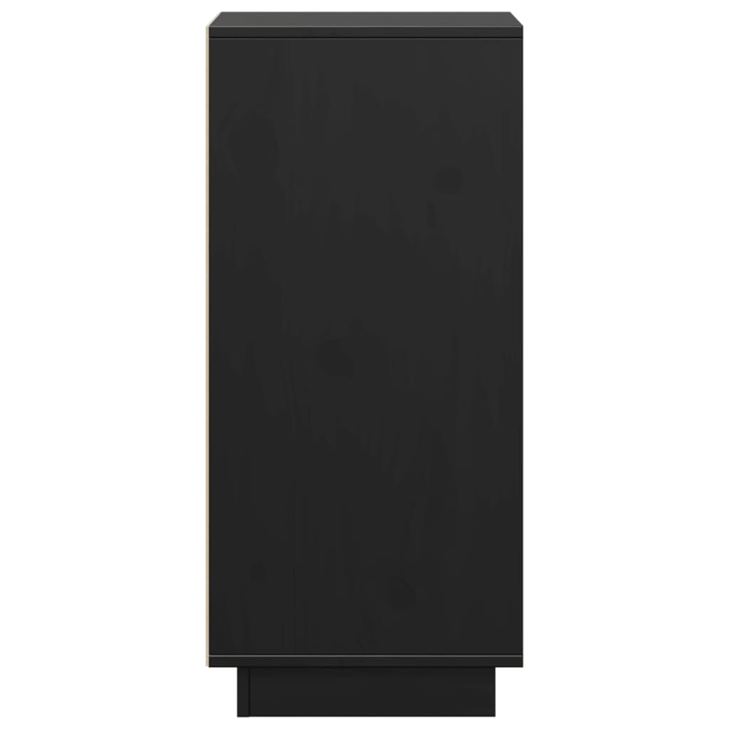 Skjenker 2 stk svart 31,5x34x75 cm heltre furu