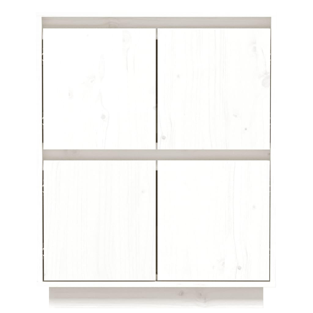 Skjenk hvit 60x34x75 cm heltre furu