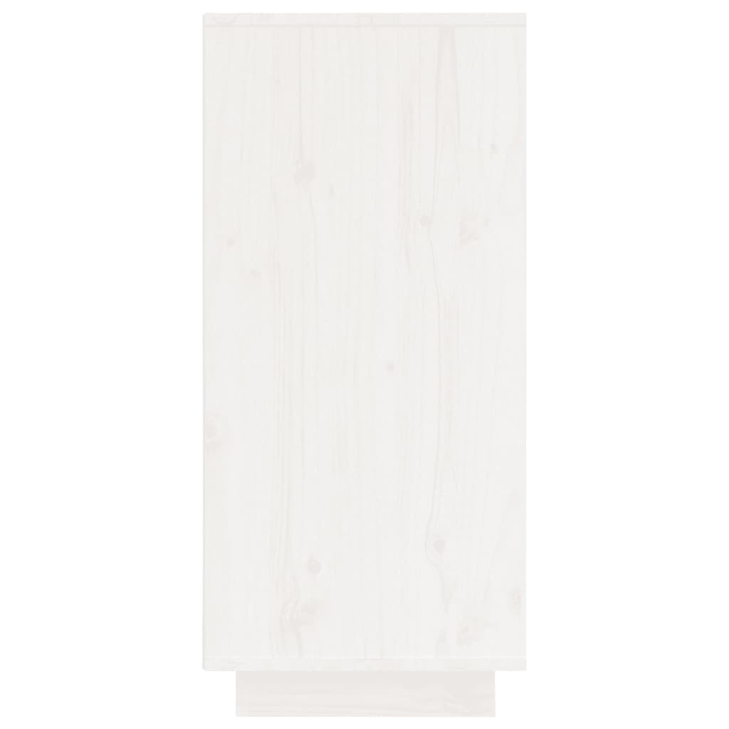 Skjenk hvit 60x34x75 cm heltre furu