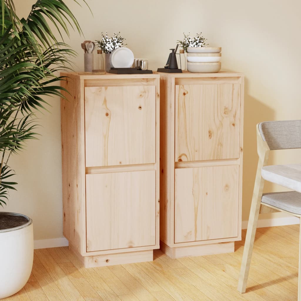 Skjenker 2 stk 31,5x34x75 cm heltre furu
