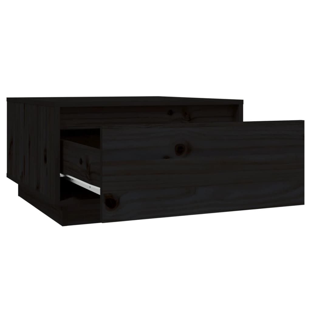 Salongbord svart 55x56x32 cm heltre furu
