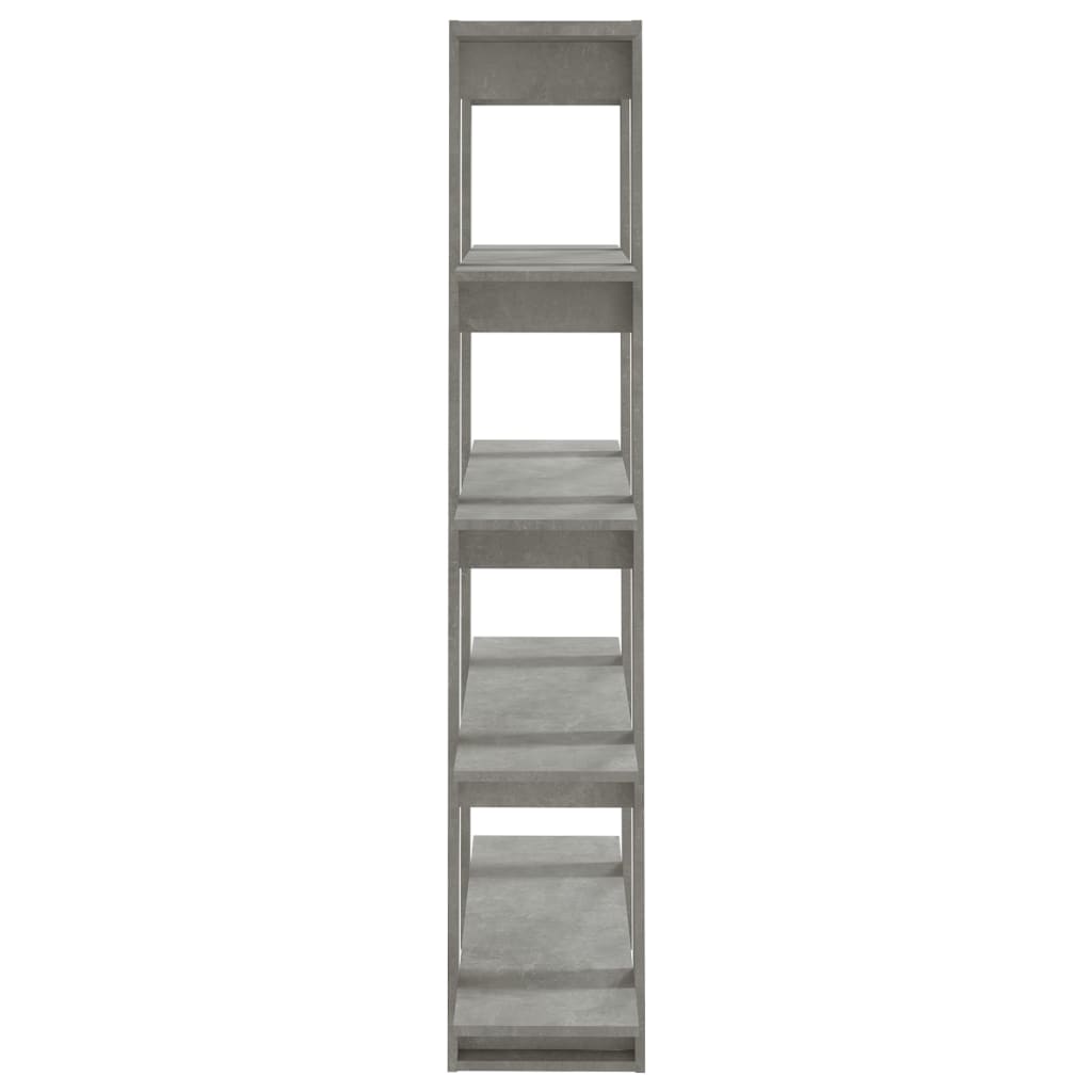 Bokhylle/romdeler betonggrå 100x30x160 cm