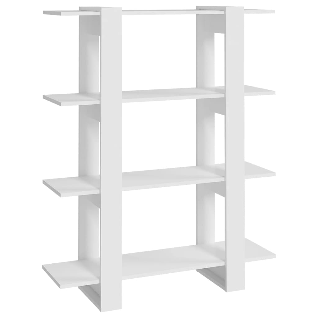 Bokhylle/romdeler hvit 100x30x123,5 cm