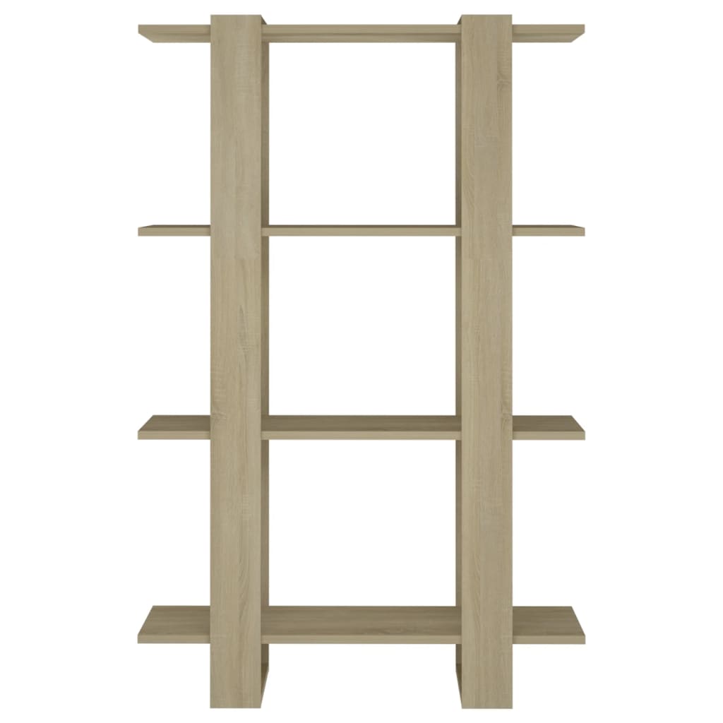Bokhylle/romdeler sonoma eik 80x30x123,5 cm