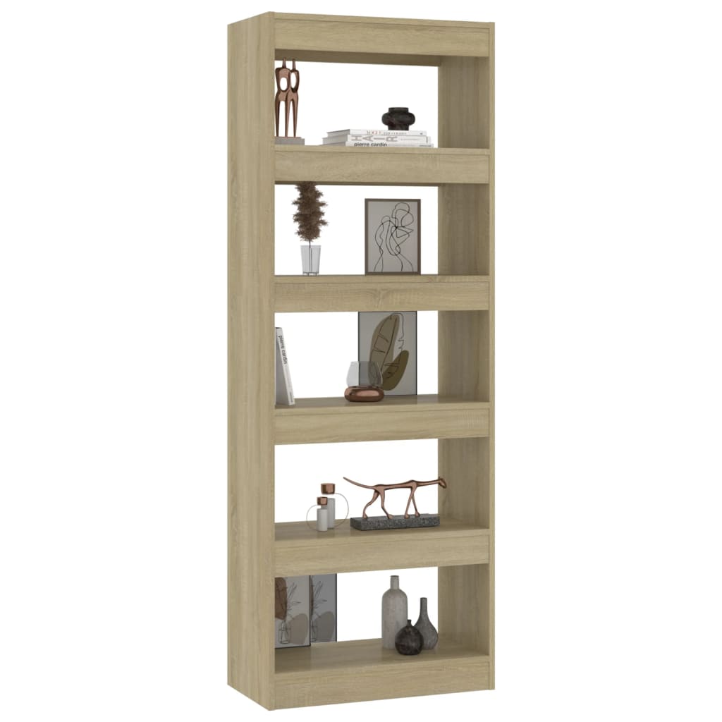 Bokhylle/romdeler sonoma eik 60x30x166 cm konstruert tre