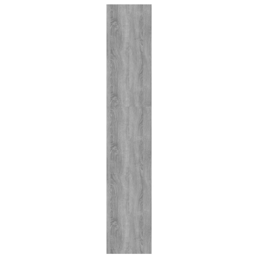 Bokhylle/romdeler betonggrå 60x30x166 cm konstruert tre
