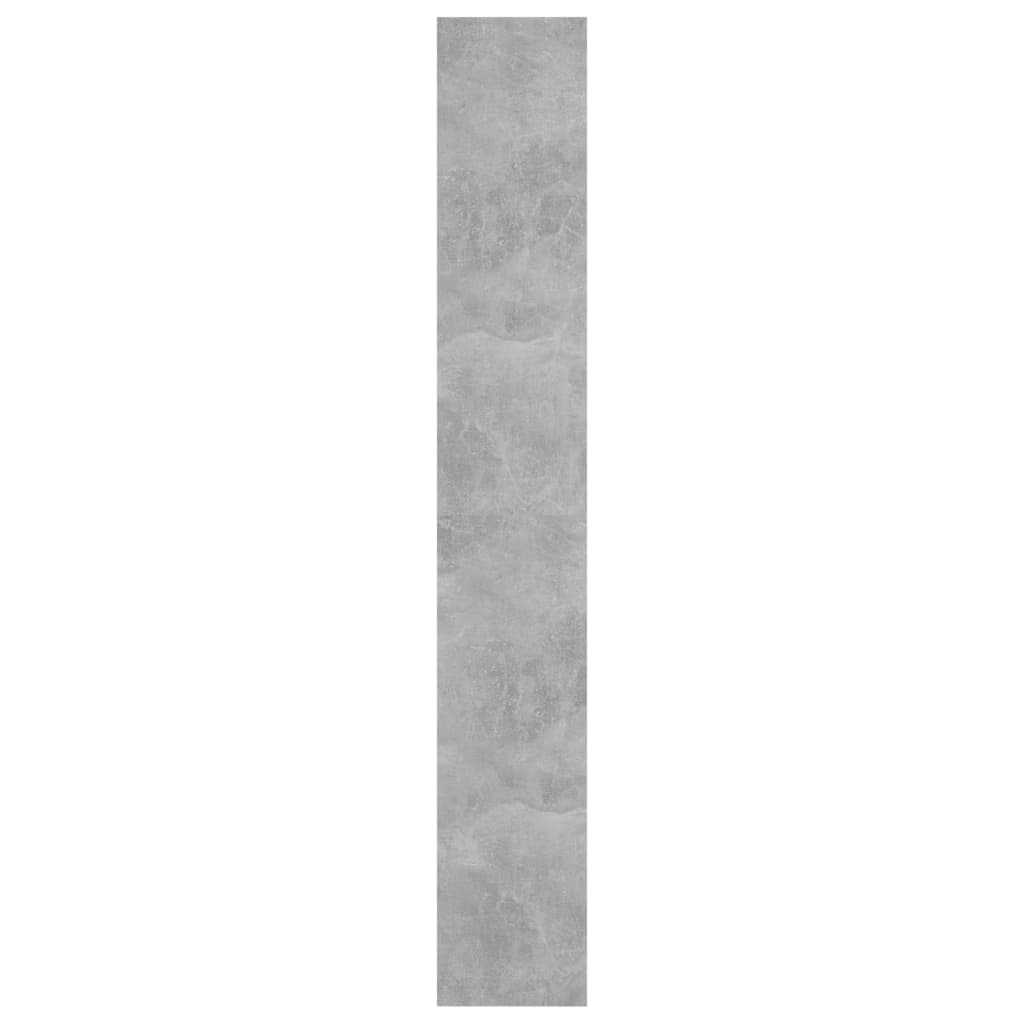 Bokhylle/romdeler betonggrå 60x30x198 cm